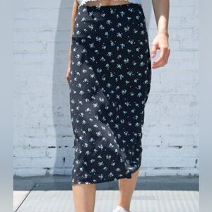 Brandy Melville Floral Midi Skirt